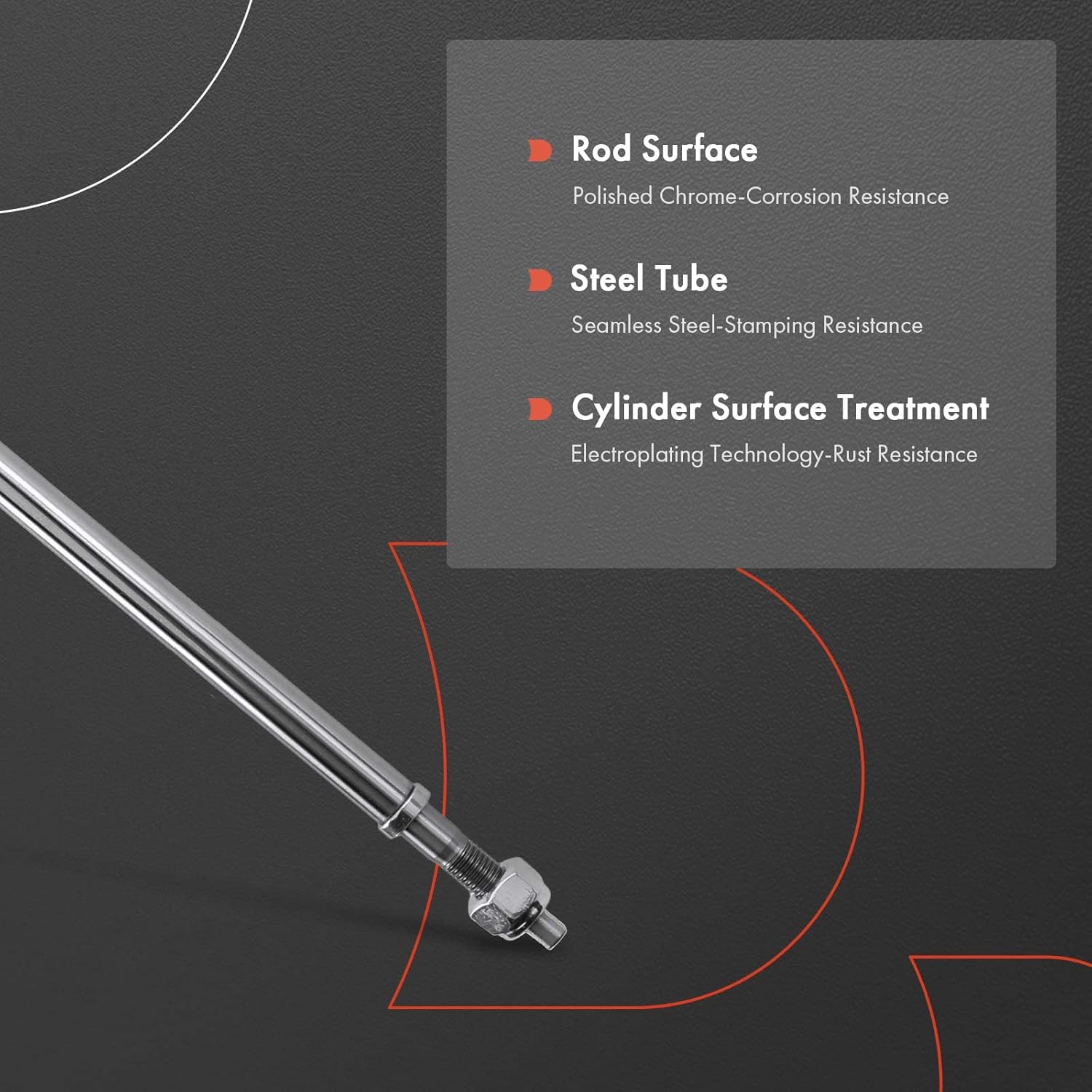 A-Premium Rear Shock Absorber Compatible with Kia Optima 2006-2010, Magentis 2006-2009, Rondo 2007-2010, Driver and Passenger Side 2-PC Set