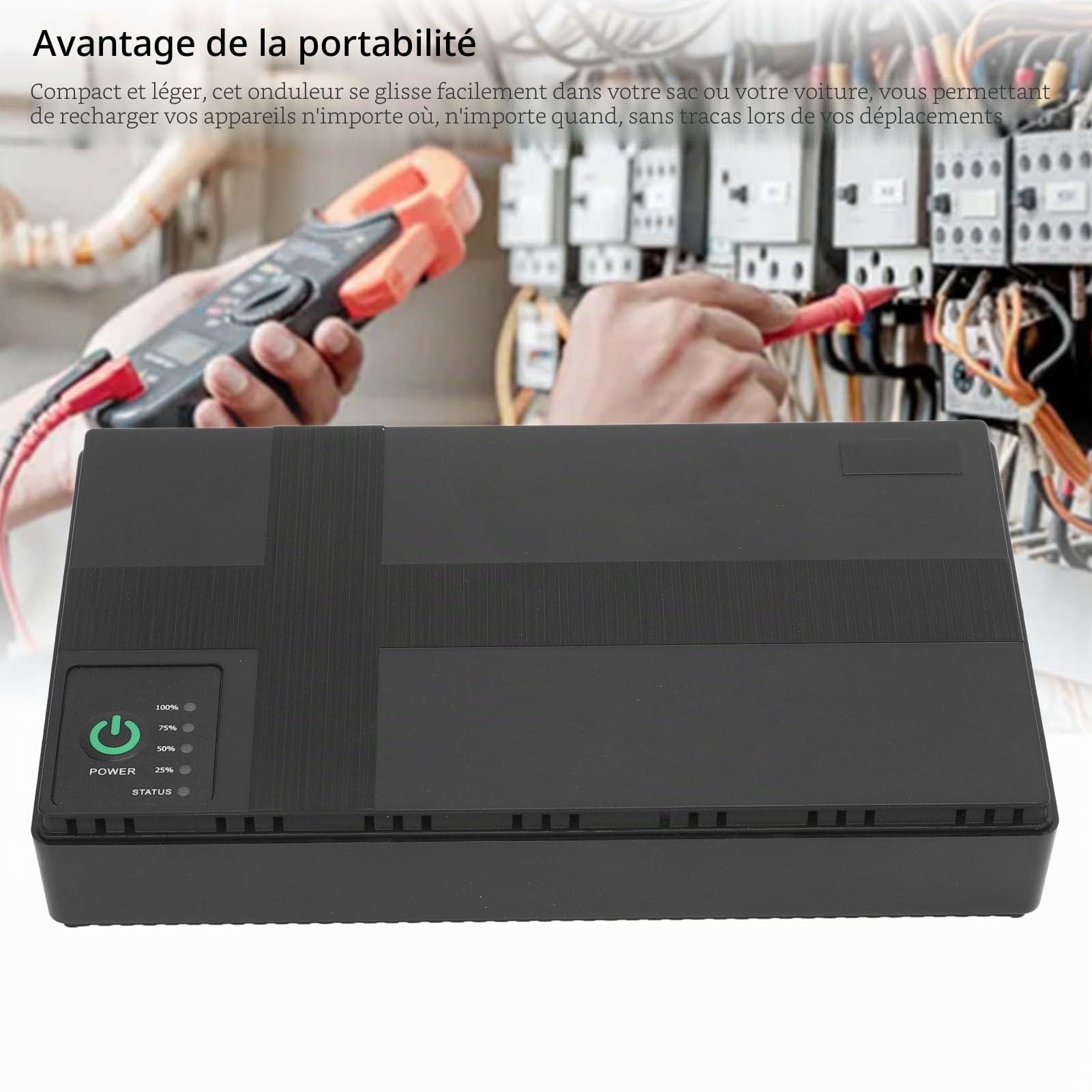 Batterie UPS 20000mAh Alimentation sans Interruption Ports Sortie pour système sécurité caméra routeur Maison Bureau Surveillance