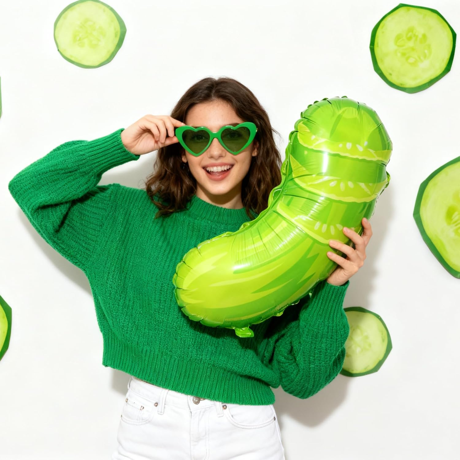 Pickle Balloons Pickleball Set/12 Pcs Foil Balloons with Pickle, Paddle & Ball Shapes/Pickle Themed Decorations for Pickle Festival,Birthday, Sports Party, BBQ, Summer Picnic, Outdoor Game Night