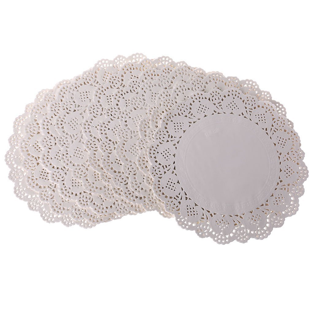 Tovagliette Runner da Tavola, 200 Pezzi Sottobicchieri Rotondi in Carta di Pizzo Sottobicchieri Tovagliette Matrimonio Evento Festa Bomboniere 12" 30 cm Decorazioni Cucina (3.5")
