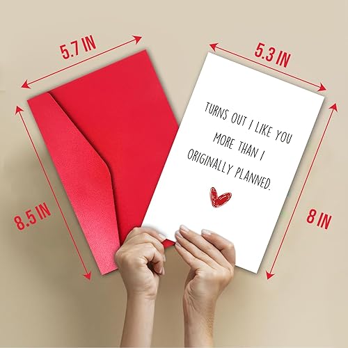 Miniatura 2 de TQDaiker Divertida tarjeta de aniversario para marido, novio, preciosa tarjeta del día de San Valentín de esposa, novia, tarjeta de amor para él y