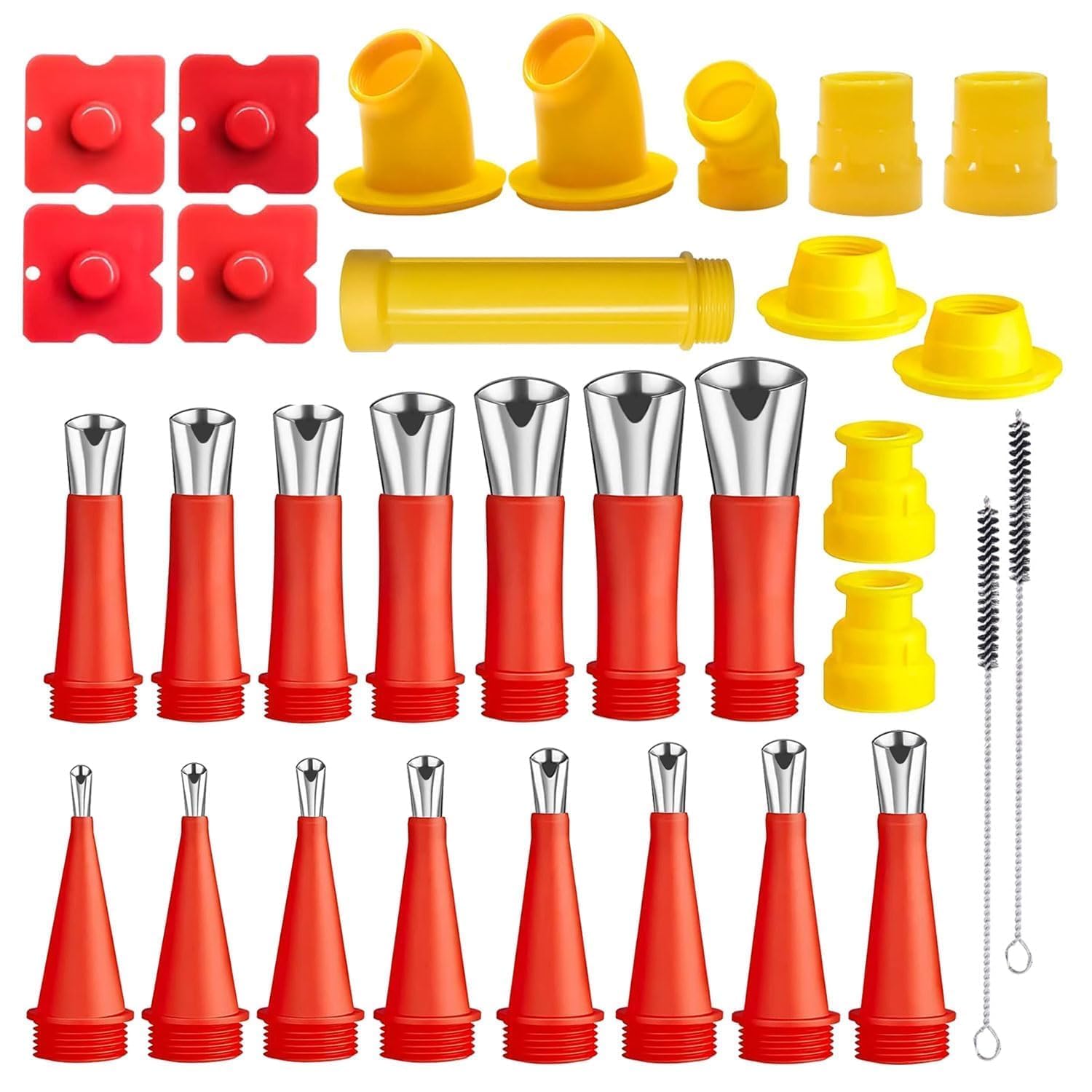 31 Pezzi Ugelli per Calafataggio in Silicone, Kit Beccucci per Cartuccia Silicone