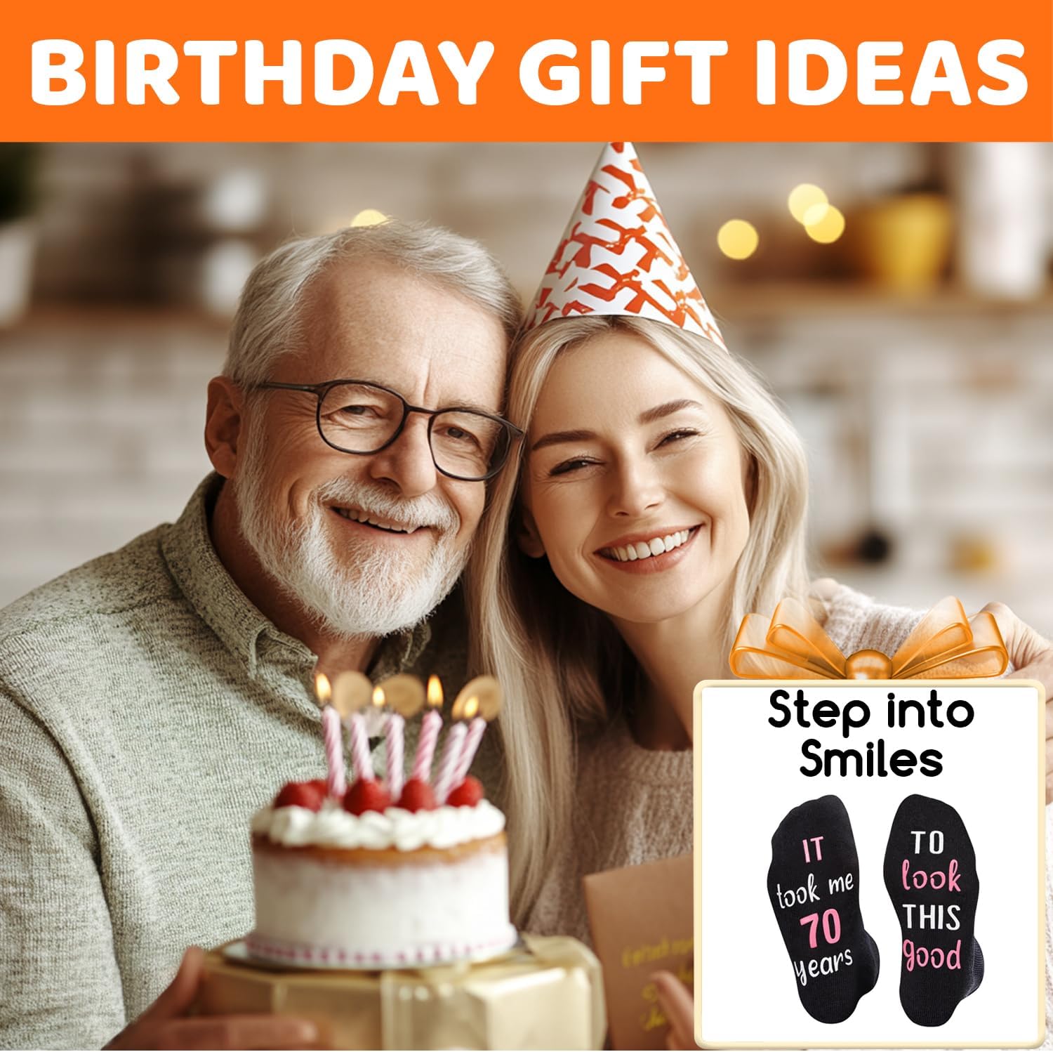 HAPPYPOP Birthday Gifts Ideas - Women 35-50 Year Old Socks, 55-80 Year Old Bday Gifts 2 Pack - Image 7