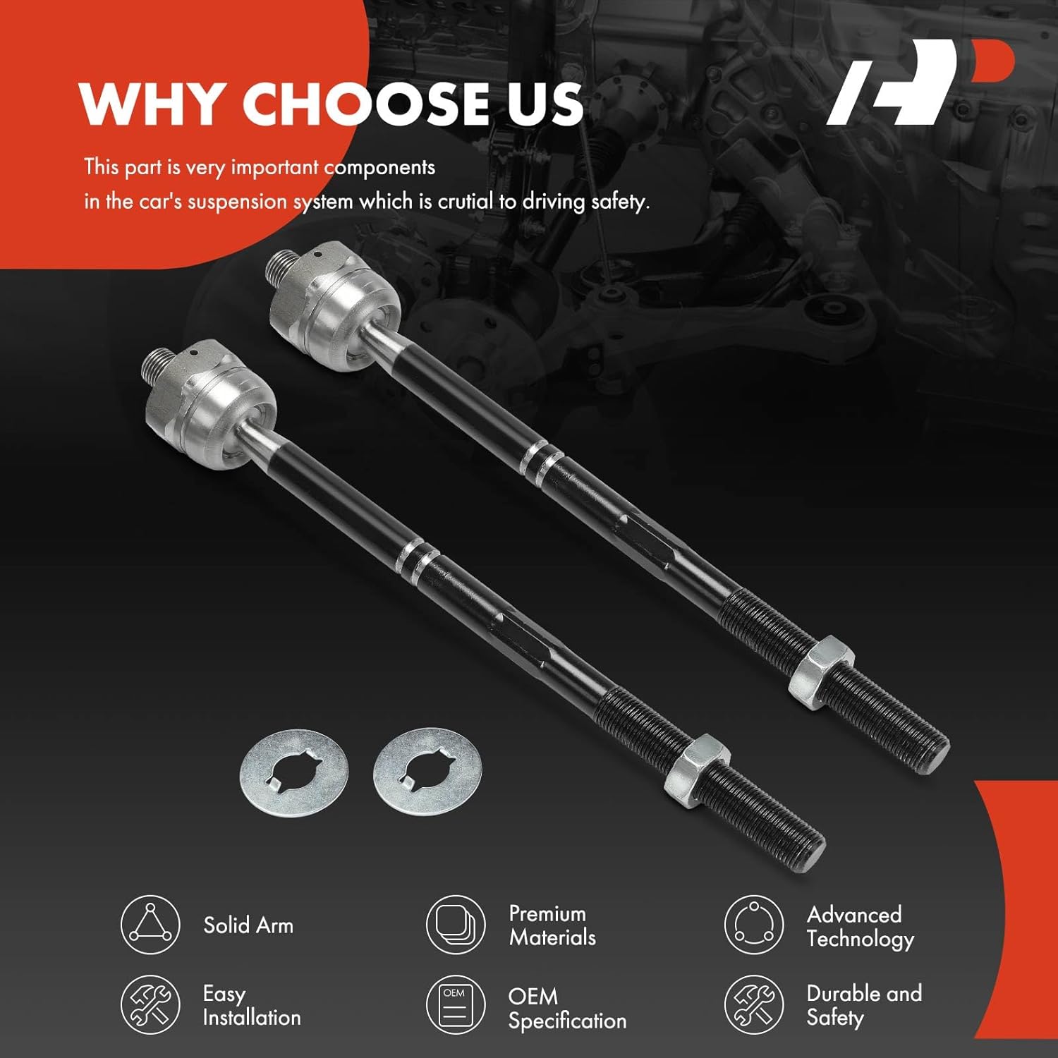 A-Premium 2 x Front Inner Tie Rod Ends Compatible with Ford F-150 F150 2004-2008 & Lincoln Mark LT 2006-2008