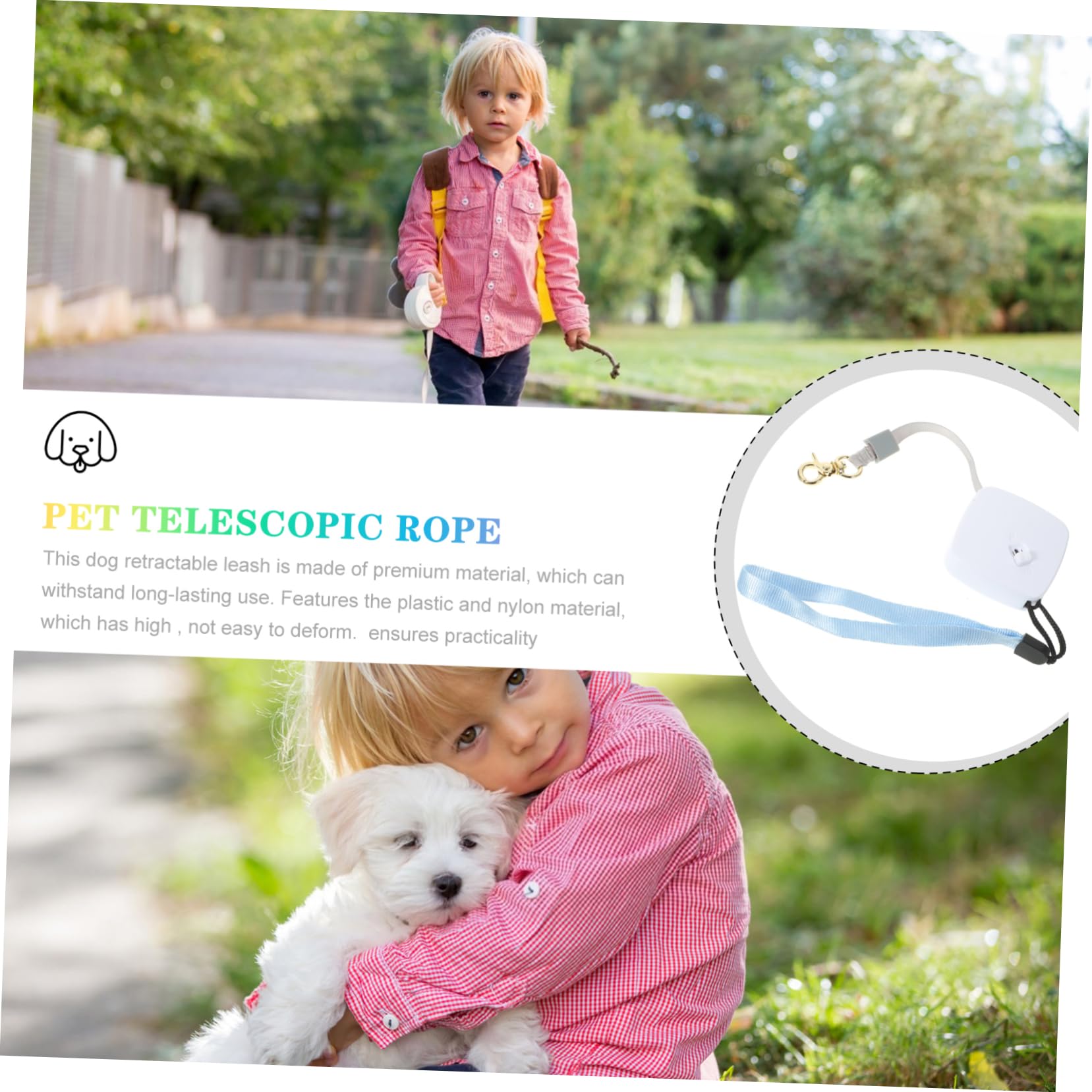 Supvox 5stücke Retractable Dog Leash Design Für Kleine Hunde Leicht Tragbar Joggen Und Spazierengehen Sicherer Push-Lock Mechanismus