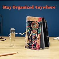 Vista 3 de Juego de 4 soportes para bloc de notas de tamaño de bolsillo, de piel sintética, mini bloc de notas con 2 bloc de notas pequeños y lápiz capacitivo