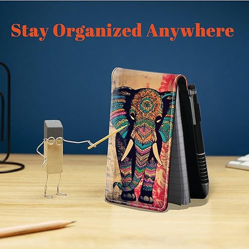 Miniatura 3 de Juego de 4 soportes para bloc de notas de tamaño de bolsillo, de piel sintética, mini bloc de notas con 2 bloc de notas pequeños y lápiz capacitivo