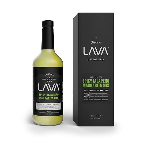 LAVA - Mezcla premium para cóctel con jengibre, limonada y vodka, hecha con jugo de limón siciliano y puré de jengibre confitado