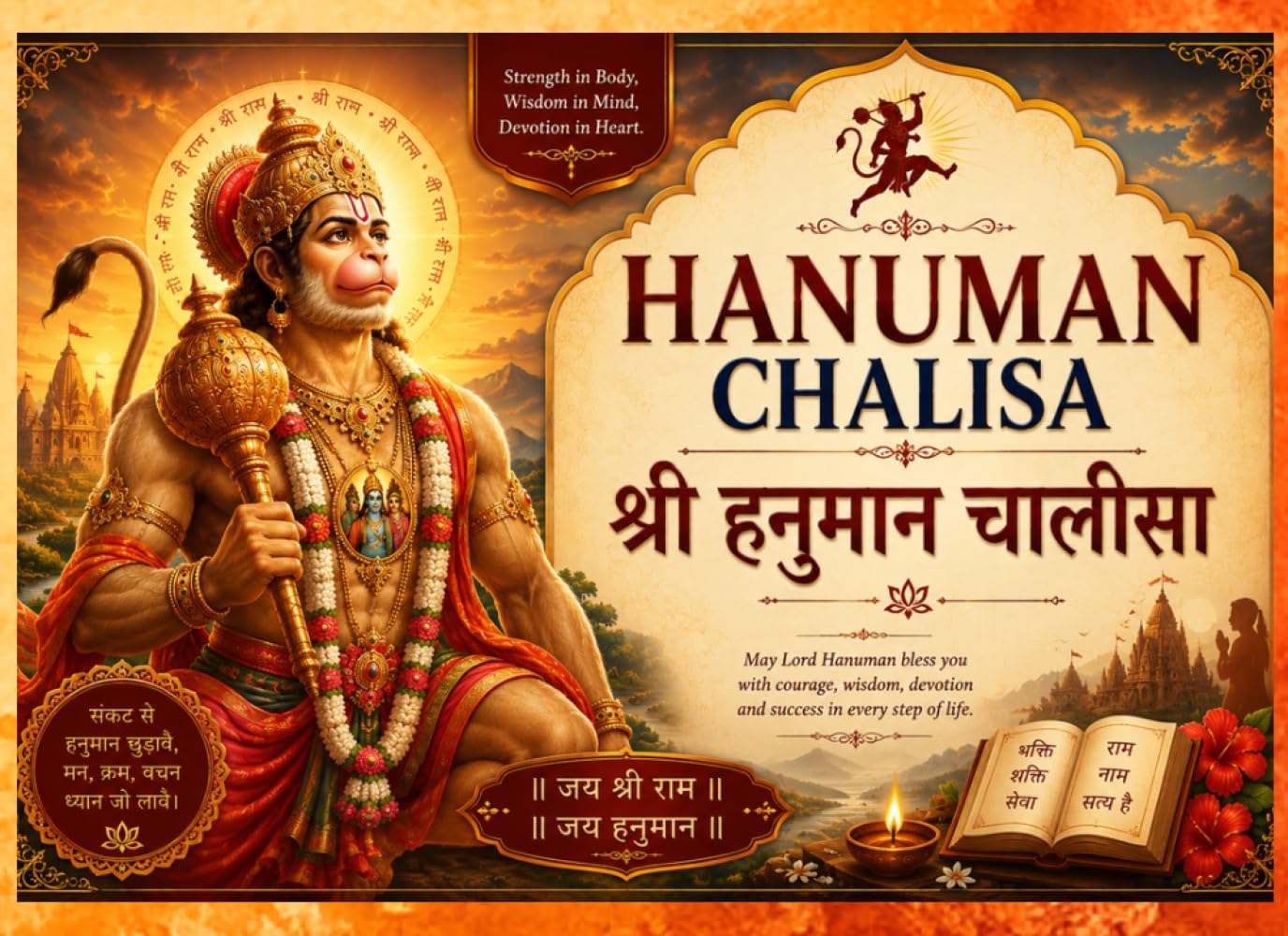 Hanuman Chalisa श्री हनुमान चालीसा: The Divine Hymn of Strength, Devotion & Courage