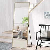 Vista 13 de NeuType Espejo arqueado de longitud completa, 71 x 32 pulgadas, espejo grande de cuerpo completo con marco de metal de aluminio, protección contra