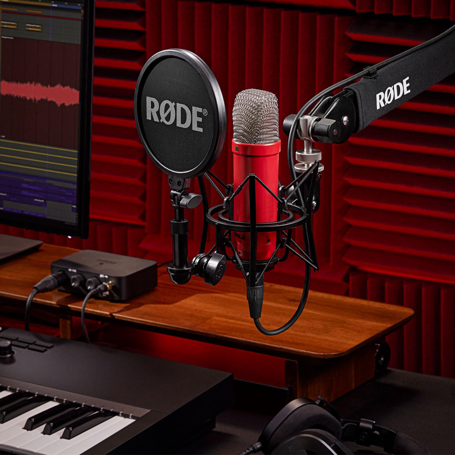Rode NT1 Signature Red Studio-Mikrofon Rot + keepdrum XLR-Kabel Rot