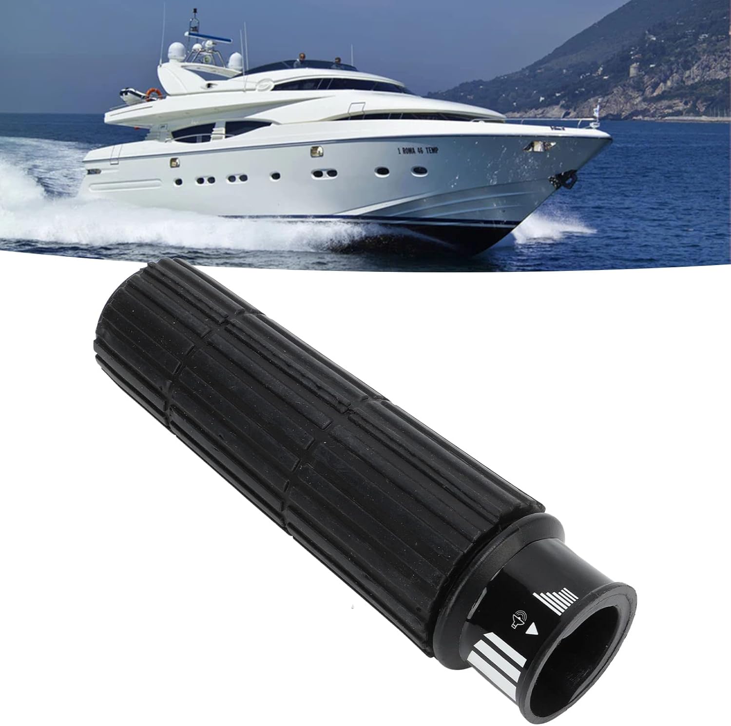 Outboard Motor Handlebar Grip, Soft Rubber Outboard Motor Throttle Handle Replacement 2 Stroke for T15, Boating