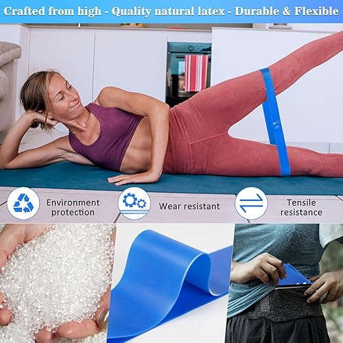 Miniatura 3 de Bandas de ejercicio de resistencia multiusos  Compañero de ejercicio perfecto para fitness, estiramiento, entrenamiento de fuerza, terapia física,