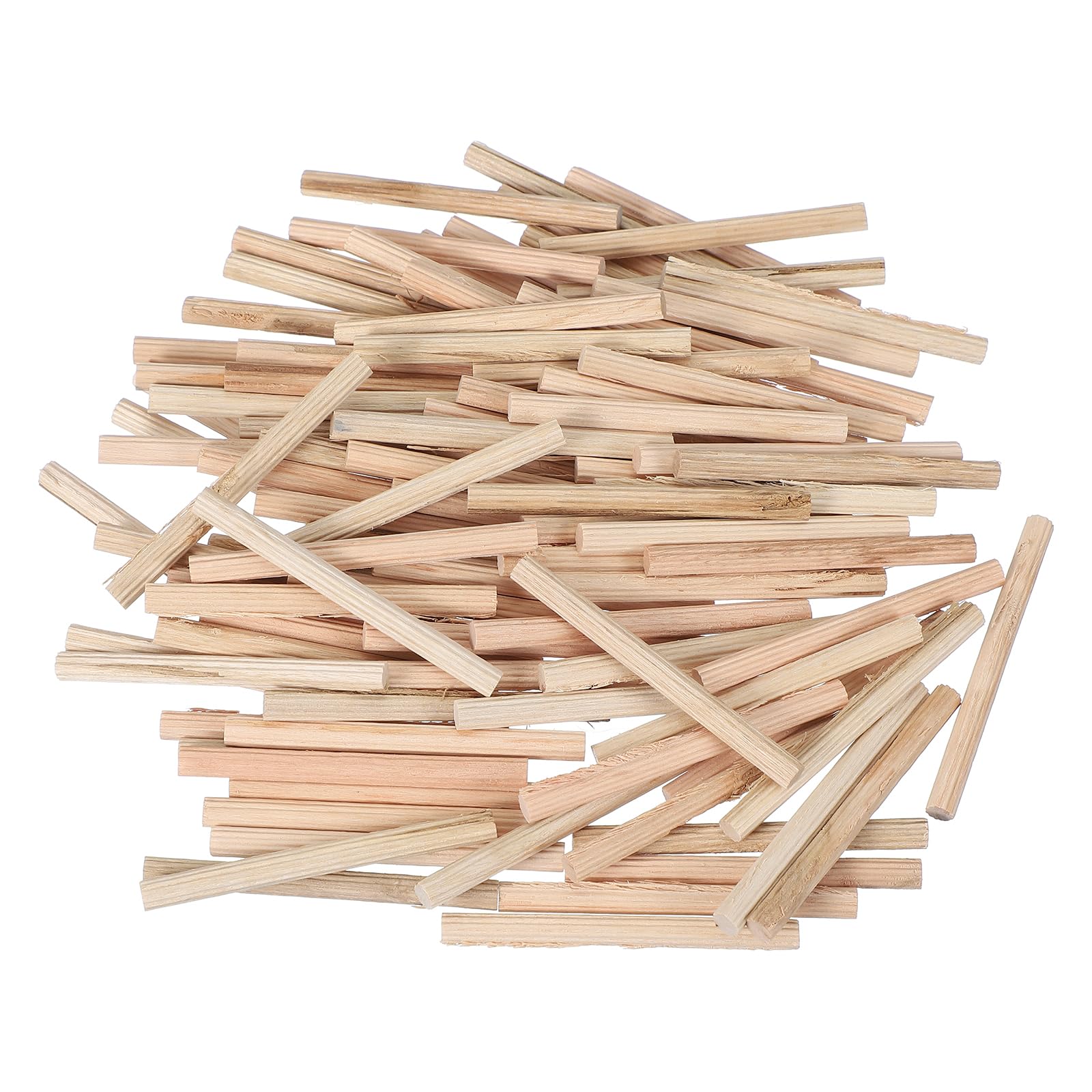 PATIKIL Wooden Dowel Pins 3/16" x 2-3/8" (5mm x 60mm) Straight Dowel Rods Wood Fluted Dowels Rods for Crafts Furniture DIY Hardwood Count 150