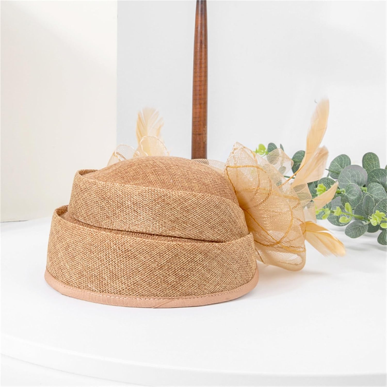 Women's Sun Hats 2026 New Elegant Versatile French Style Linen-Look Small Hat Sweet Flower Ladies Party