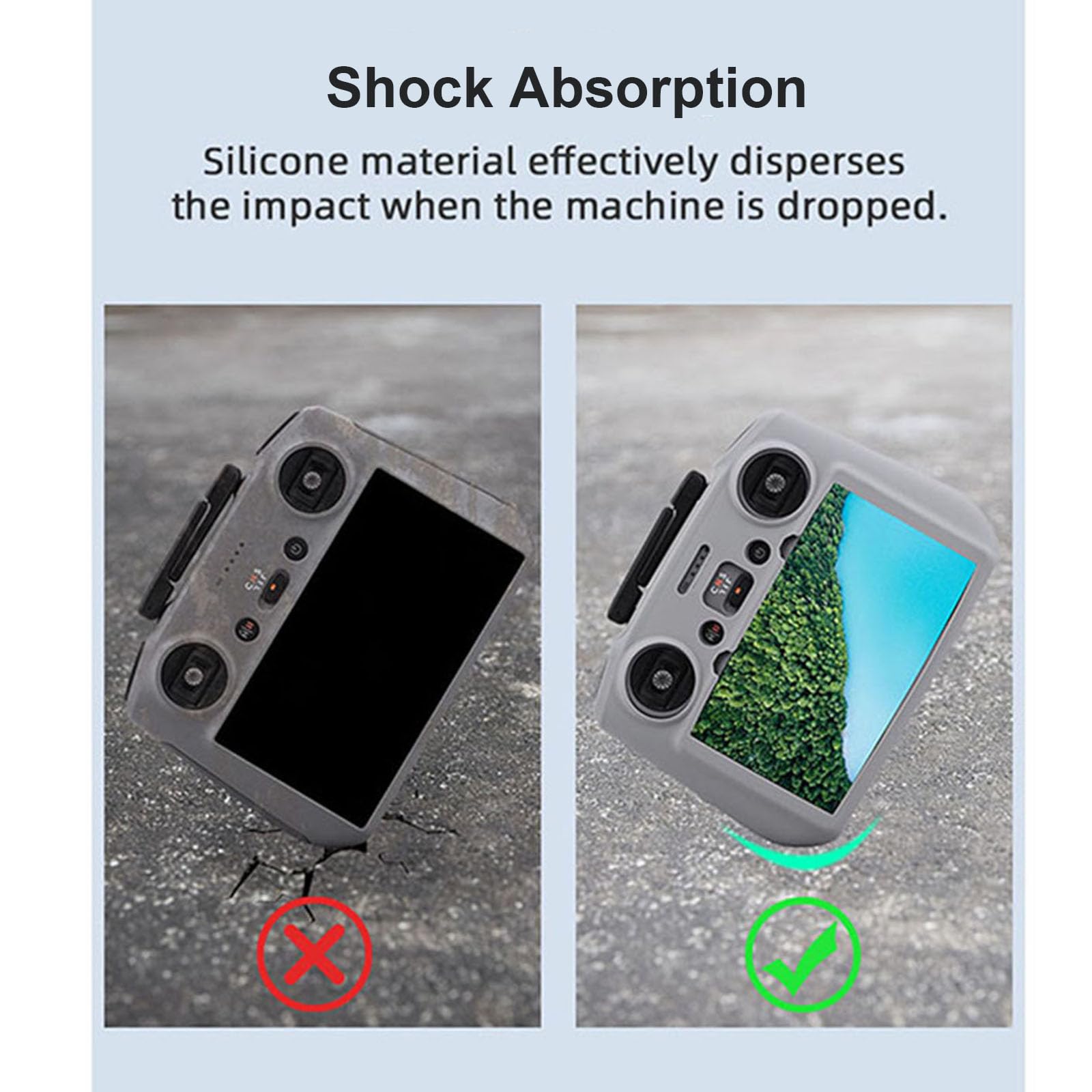 Silicone Skin Cover for DJI RC 2 Remote Control Protective Case for DJI Air 3 Controller Non-Slip Sleeve Drone Accessories (Black) - Image 3