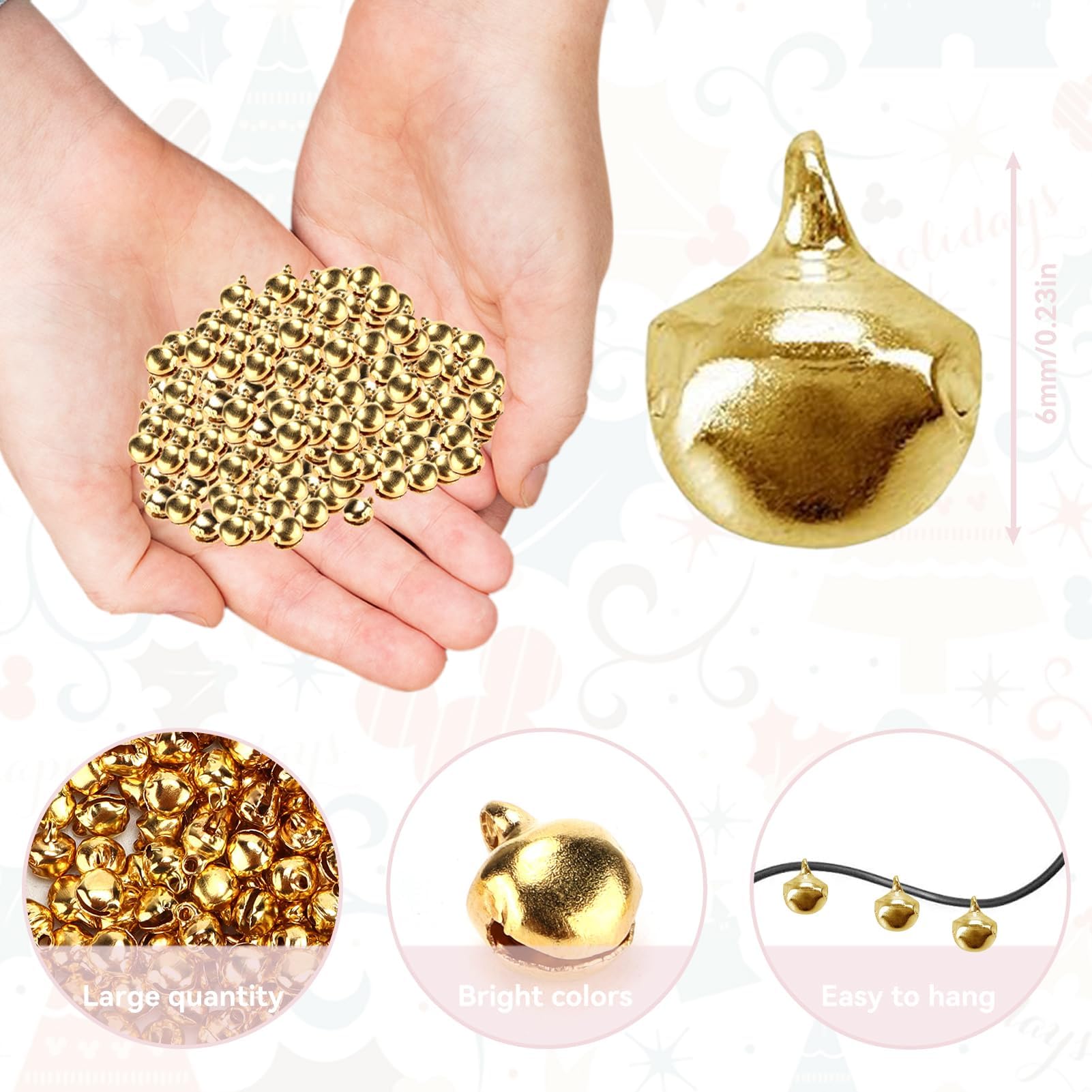 Set 12 Cavigliere Campanellini Per Bambini Belle Vous - Colorate E Musicali Per Gioco E Divertimento - Foto 4