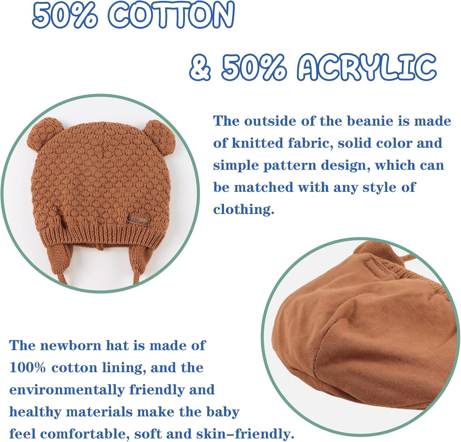 JANGANNSA Cute Knitted Boys Girls Christmas Beanie Warm Earflap Winter Hat Infant Toddler Baby Beanie 0-2Y - Image 5