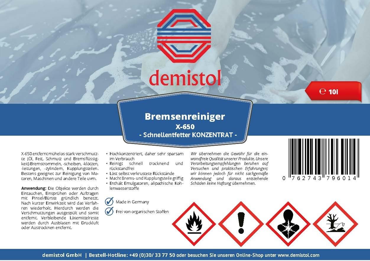DEMISTOL Brake Cleaner 650 (10 Litre) Amazon.co.uk Automotive