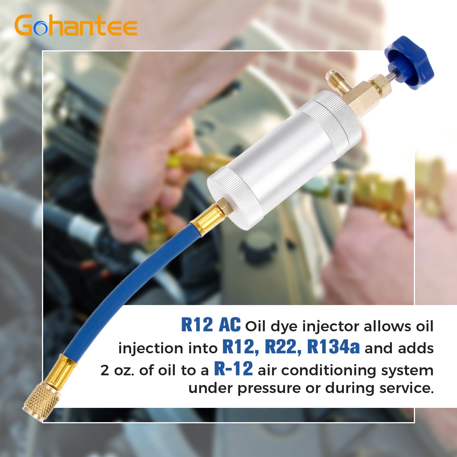 Snapklik.com : Gohantee R12 AC Oil Dye Injector For R134a R22 2oz A/C ...