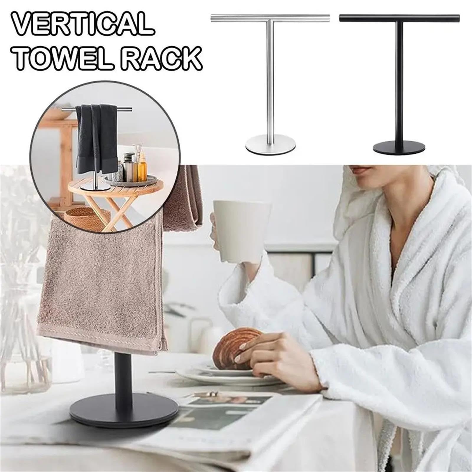 Toallero De Pie Toallero de Acero Inoxidable con Barra en Forma T