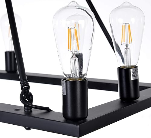 Miniatura 6 de Candelabro rectangular vintage para isla de cocina, colgante rústico de granja, lámparas industriales antiguas, lámpara de techo para comedor, sala