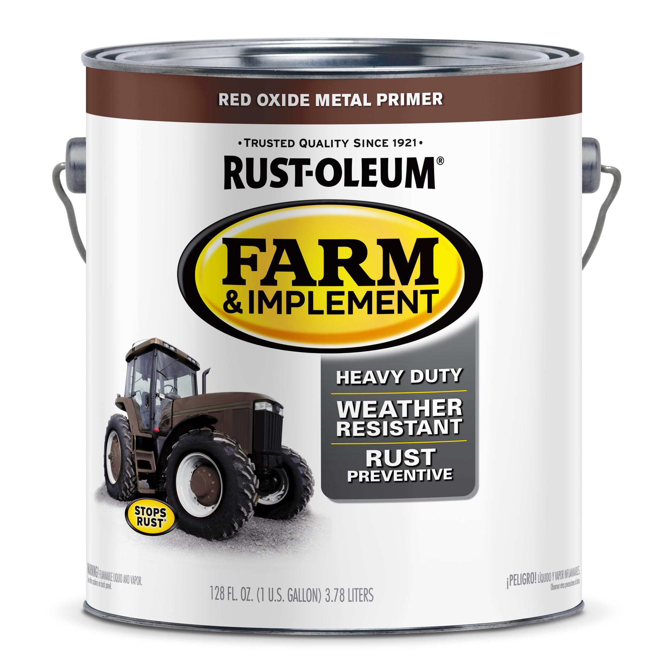 Rust-Oleum 280171 Farm &amp; Implement Enamel Primer, Gallon, Red Oxide Metal Primer