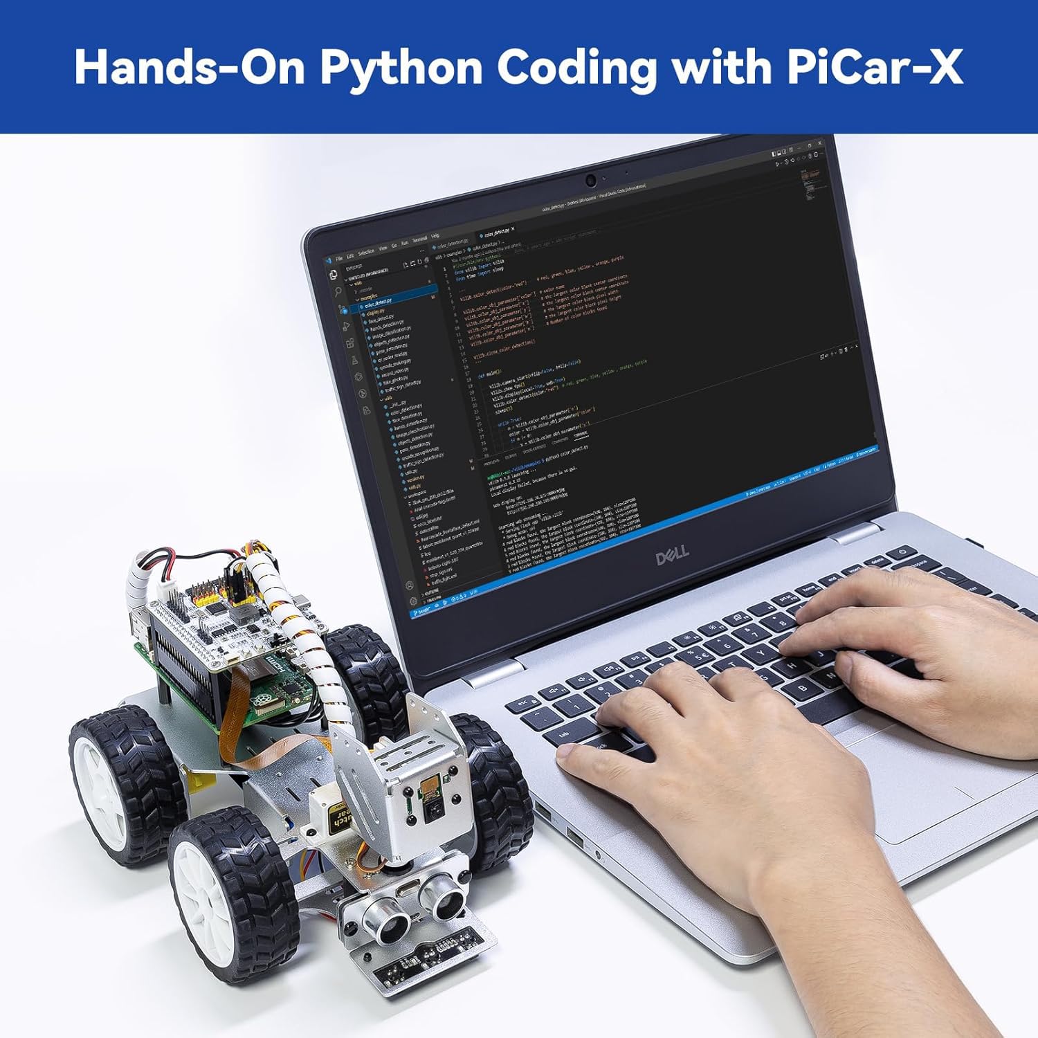 SunFounder Picar-X AI Robot inteligentny zestaw samochodowy do Raspberry Pi 5/4/3B+/Zero 2w, Openclaw LLMs ChatGPT/Gemini/Grok, rozpoznawanie głosu i wideo, Python, zarysowania, aparat (RPI nie jest