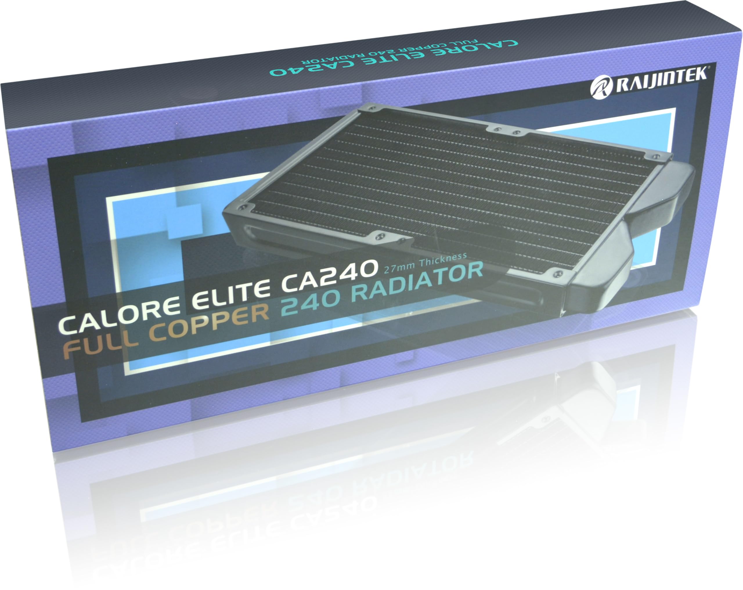 RAIJINTEK Calore Elite Slim Kupfer-Radiator - Schwarz Custom Wasserkühlung, Kupfer Radiator, 27 Millimeters Tiefe (240 mm)