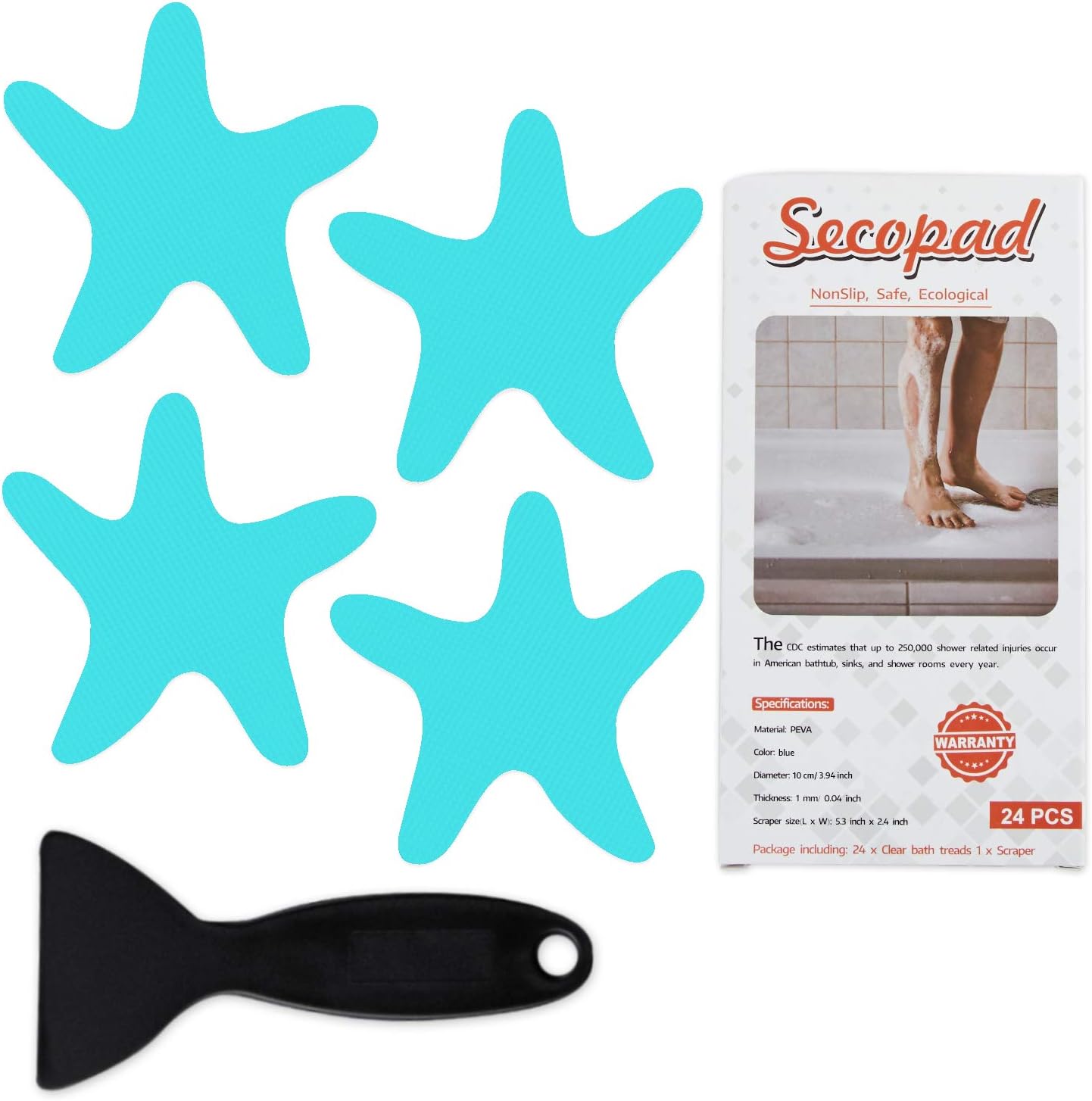 XURI Extra Large Non Slip Bathtub Stickers for Kids, Big