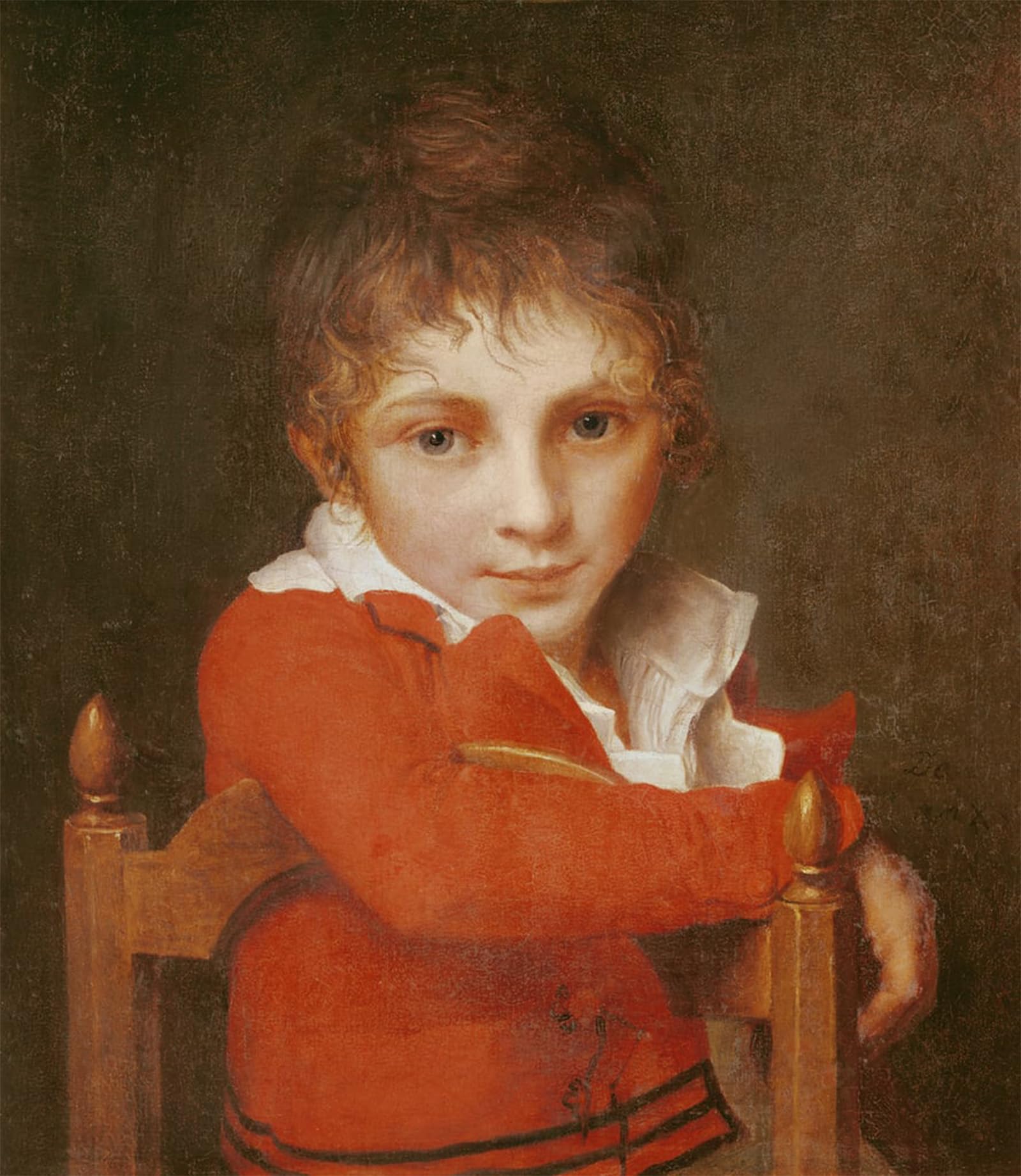 SERENDIPITP Vintage Picture Print on Canvas Wall Art Poster Portrait of a Young Boy by Jacques Louis David Artwork Print Poster for Wall Decor 60x90cm