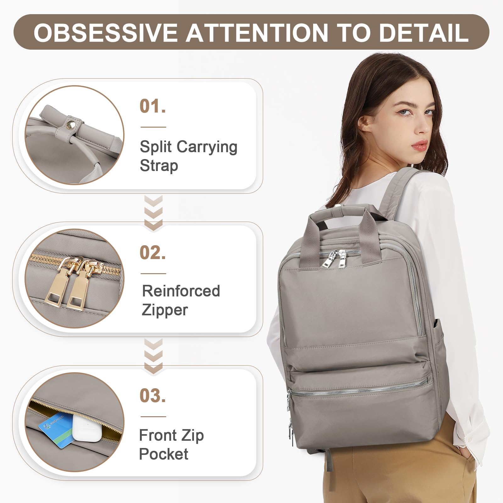 UPPACK Zaino Ryanair 40x20x25 Zaino Da Viaggio aereo Bagaglio a Mano Donna Zaino Borse da Cabina Borsa da Viaggio aereo Zaino per PC Impermeabile Casual Daypack
