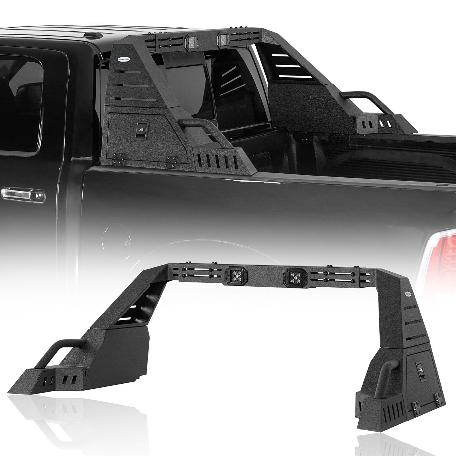 Full-Size Truck Sport Roll Bar Adjustable Chase Rack Universal for Dodge Ram 1500, Ford F-150, Toyota Tundra, GMC Sierra 1500, Chevy Silverado 1500 (Exclude ZR2)