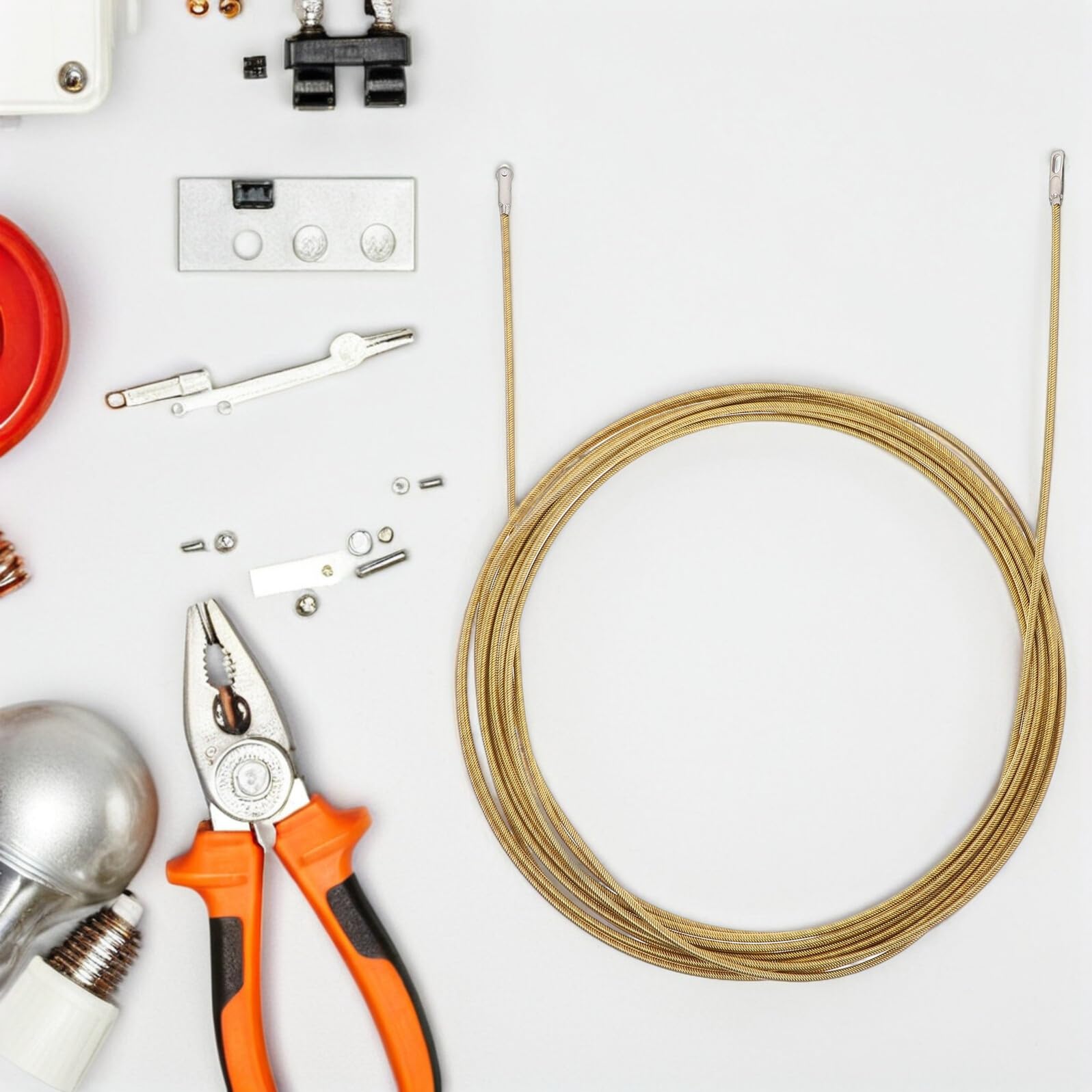 Federdraht Einfädler 10m für Elektriker, 1 Satz