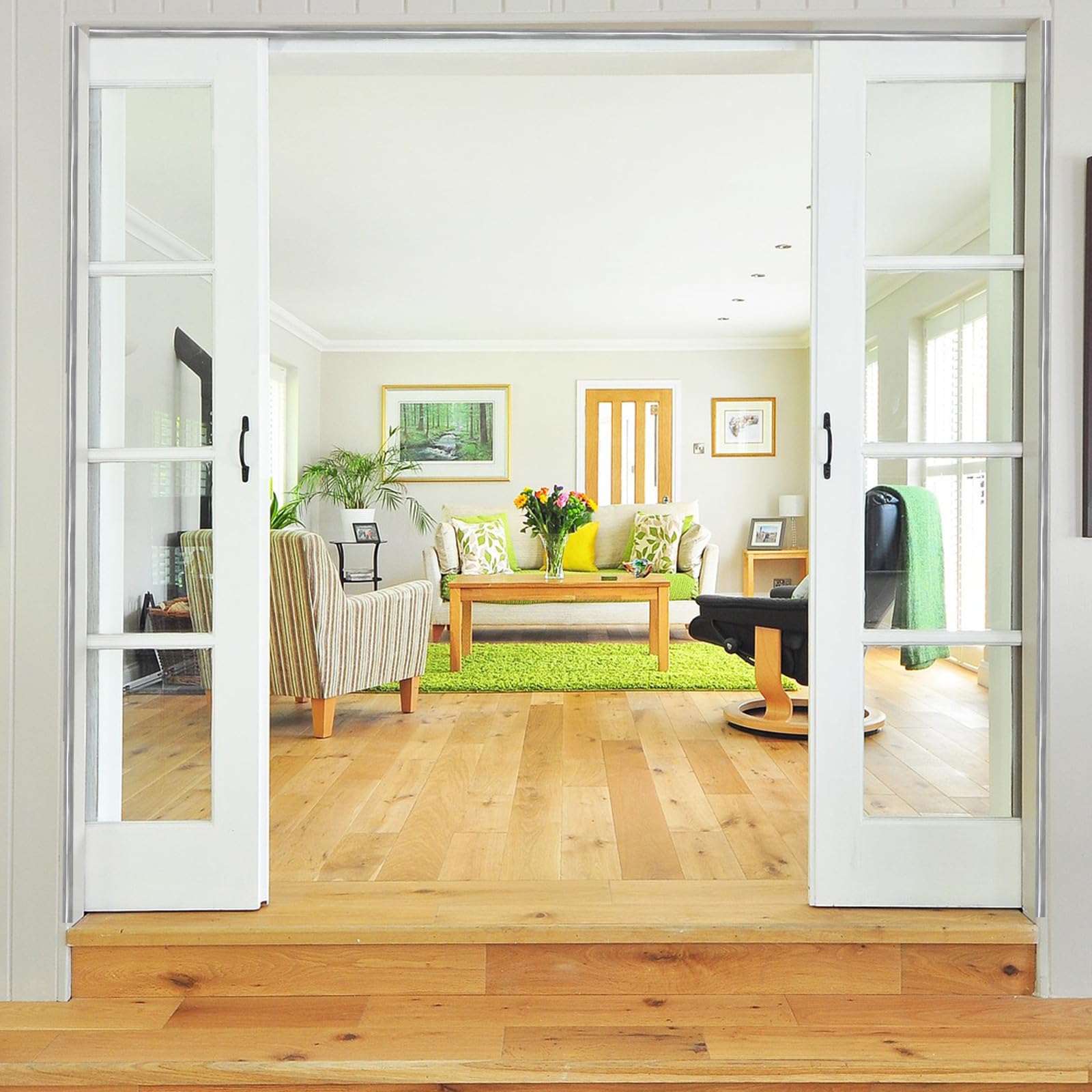 PVC Moldura Plata Esquina Autoadhesiva de Pared de Flexible