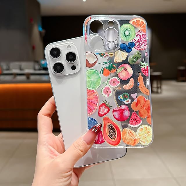 Compatible with iPhone 11 Pro Max Case 10FT Military Grade Drop Protection with Fruit Design TPU Shockproof Cover