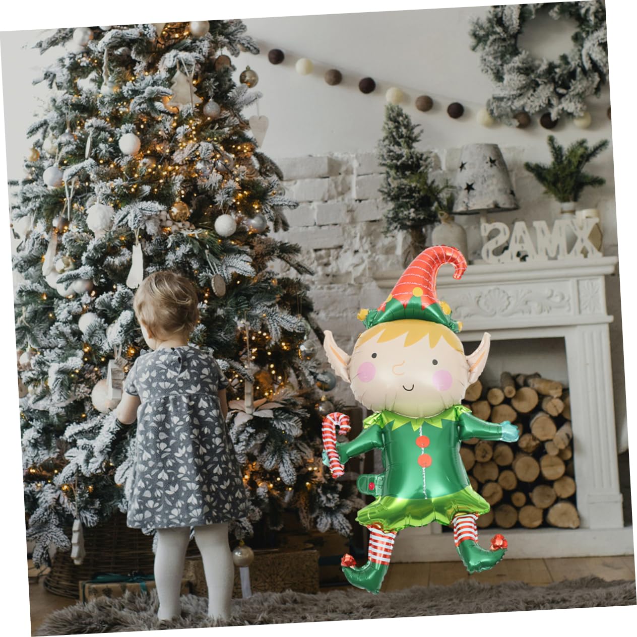 PRETYZOOM 50pezzi Palloncini Sagomati in Lamina di Alluminio per Decorazioni Natalizie Articoli per Feste di Natale Palloncini Decorativi Natalizi per Casa Ufficio e Giardino