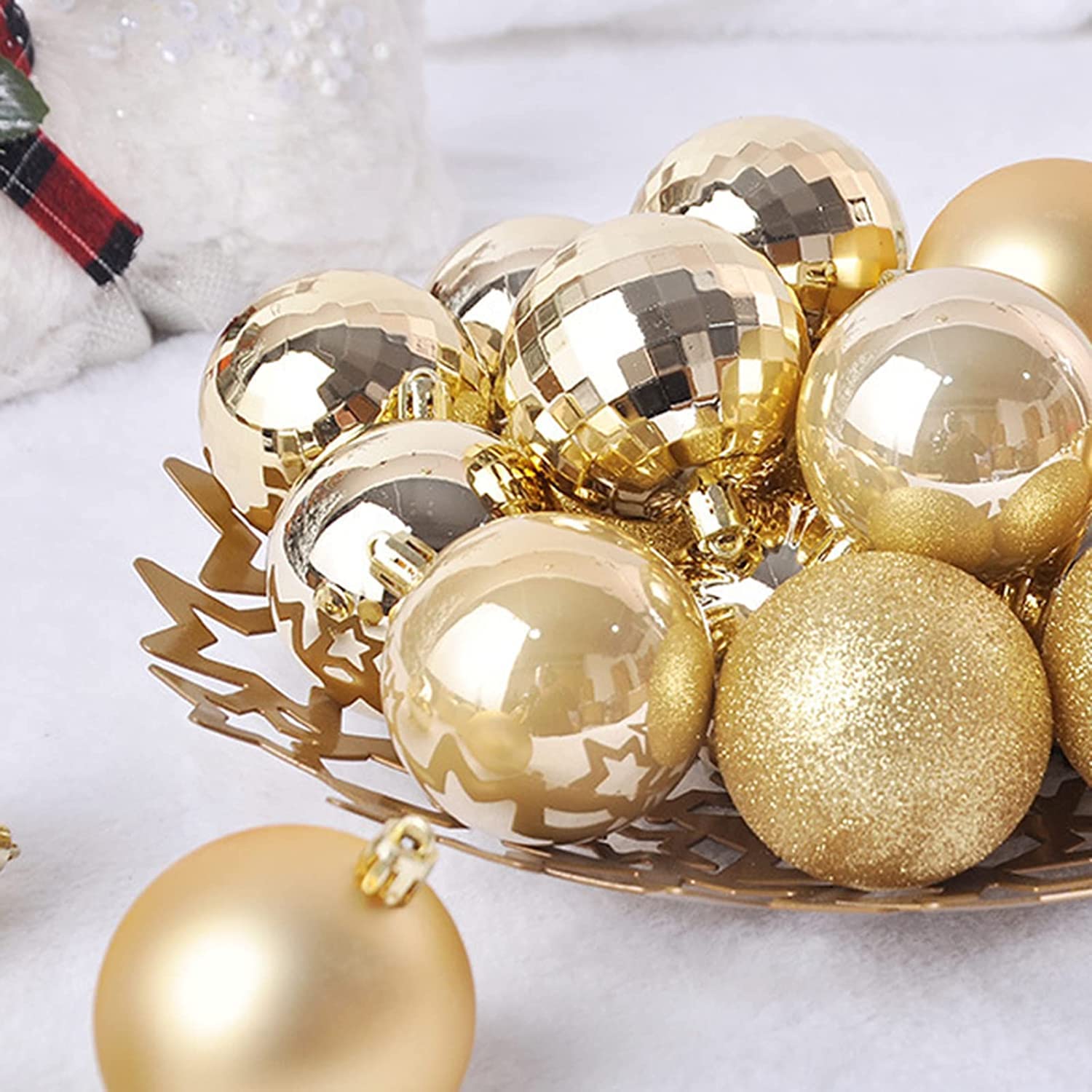 Weihnachtskugeln, Dekorationszubehör, 36 Stück, Weihnachtskugeln, Anhänger, Ornament, Kugeln, Baumschmuck, Weihnachtskugeln, Ornament, hängende Anhänger, Urlaub for Weihnachtsbaum, Party, Dekoration (