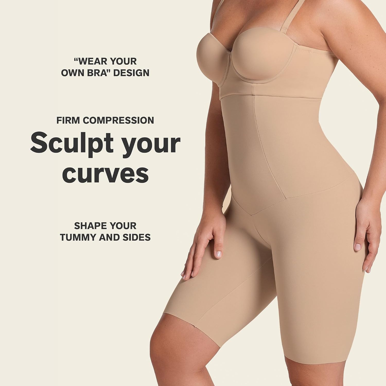 Leonisa ContourPro – High Waist Shorts Tummy Control Shapewear for Women - Body Shaper Sculpting & Anti-Chafing Shaper Shorts - Image 2