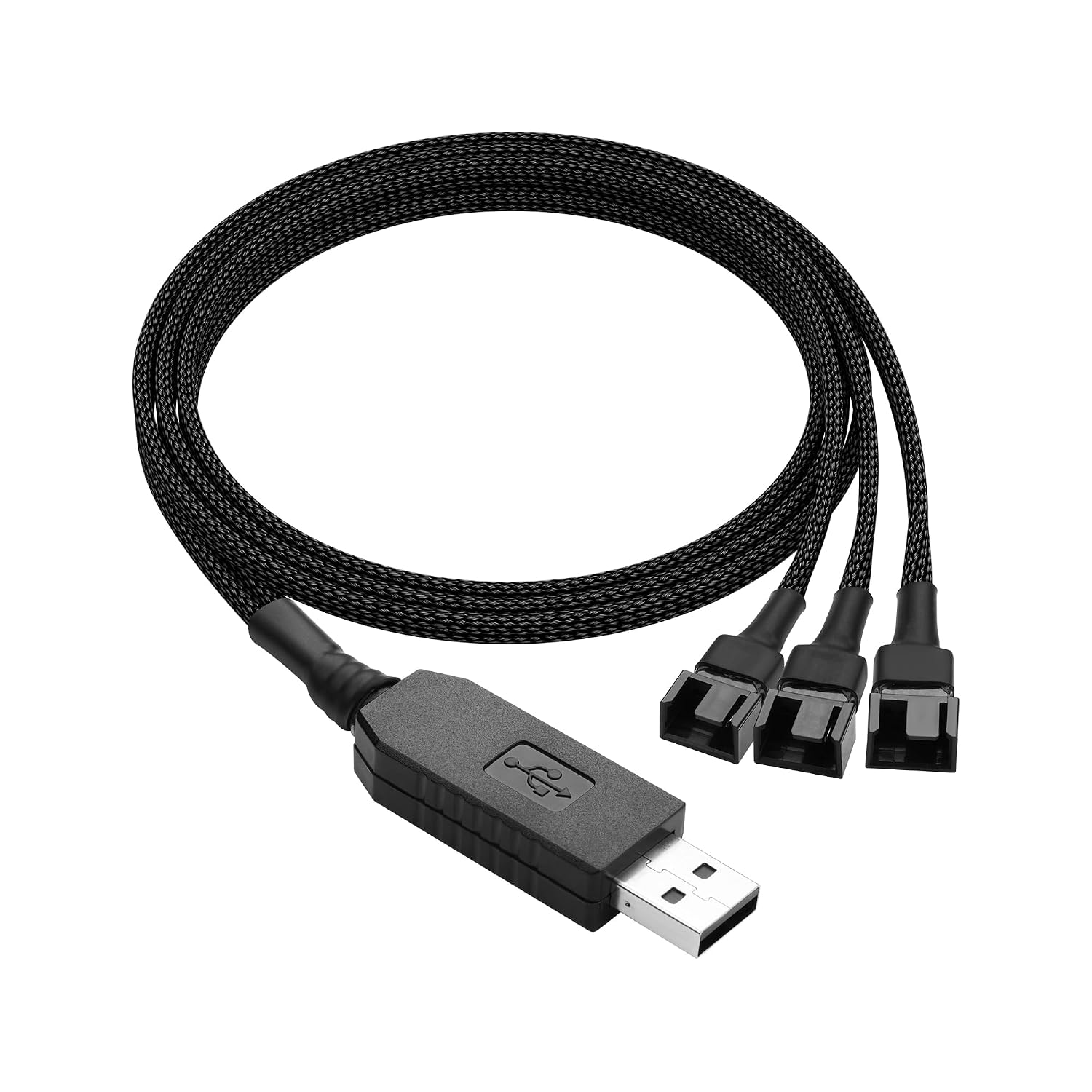 USB-кабель для повышения напряжения (5 В до 12 В), USB-разветвитель на 3 x 3-контактных/4-контактных разъема с ШИМ-управлением, ка