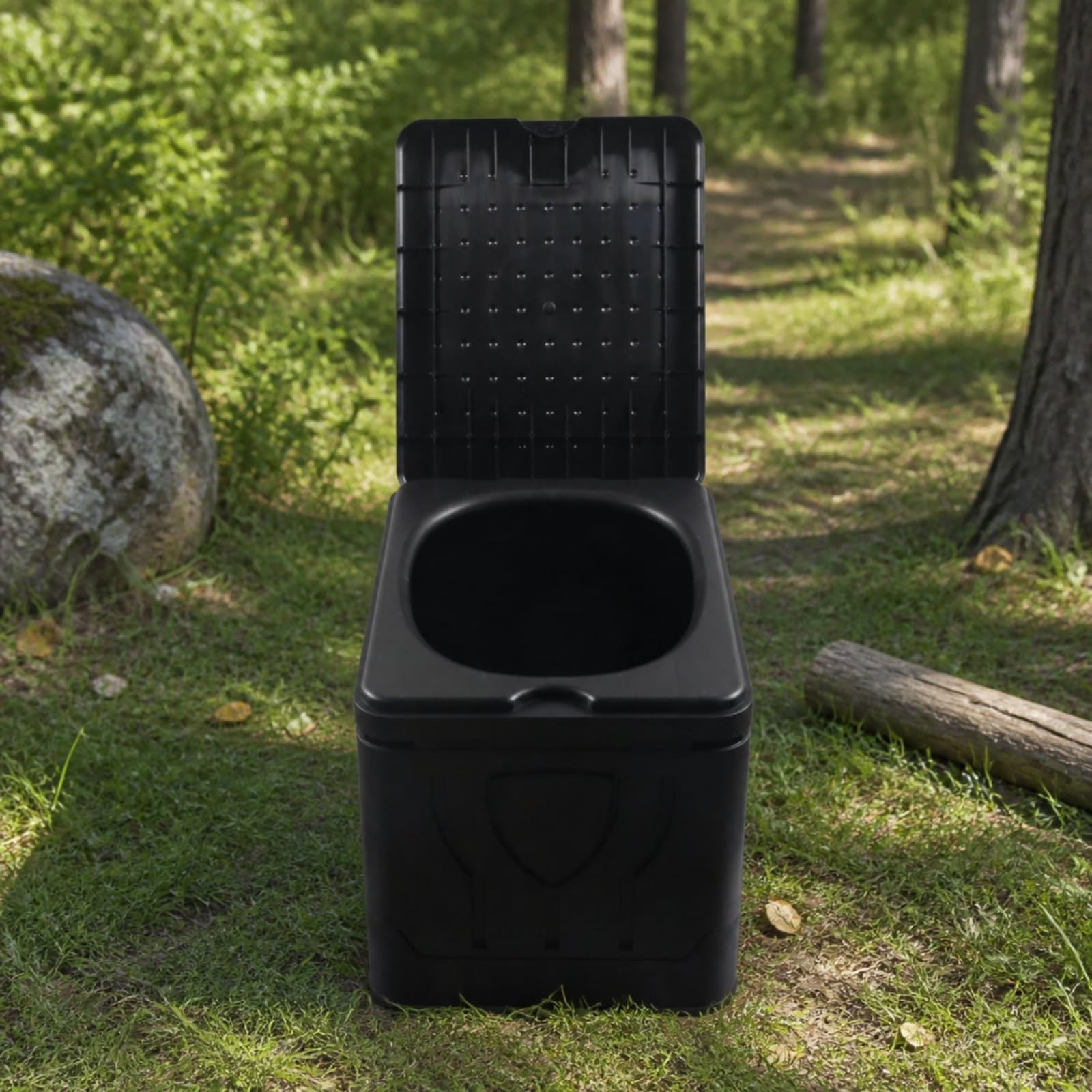 Wc Chimico Portatile Resistente, Nero, Nero | Salvaspazio, Wc Pieghevole, Richiudibile, per Emergenza