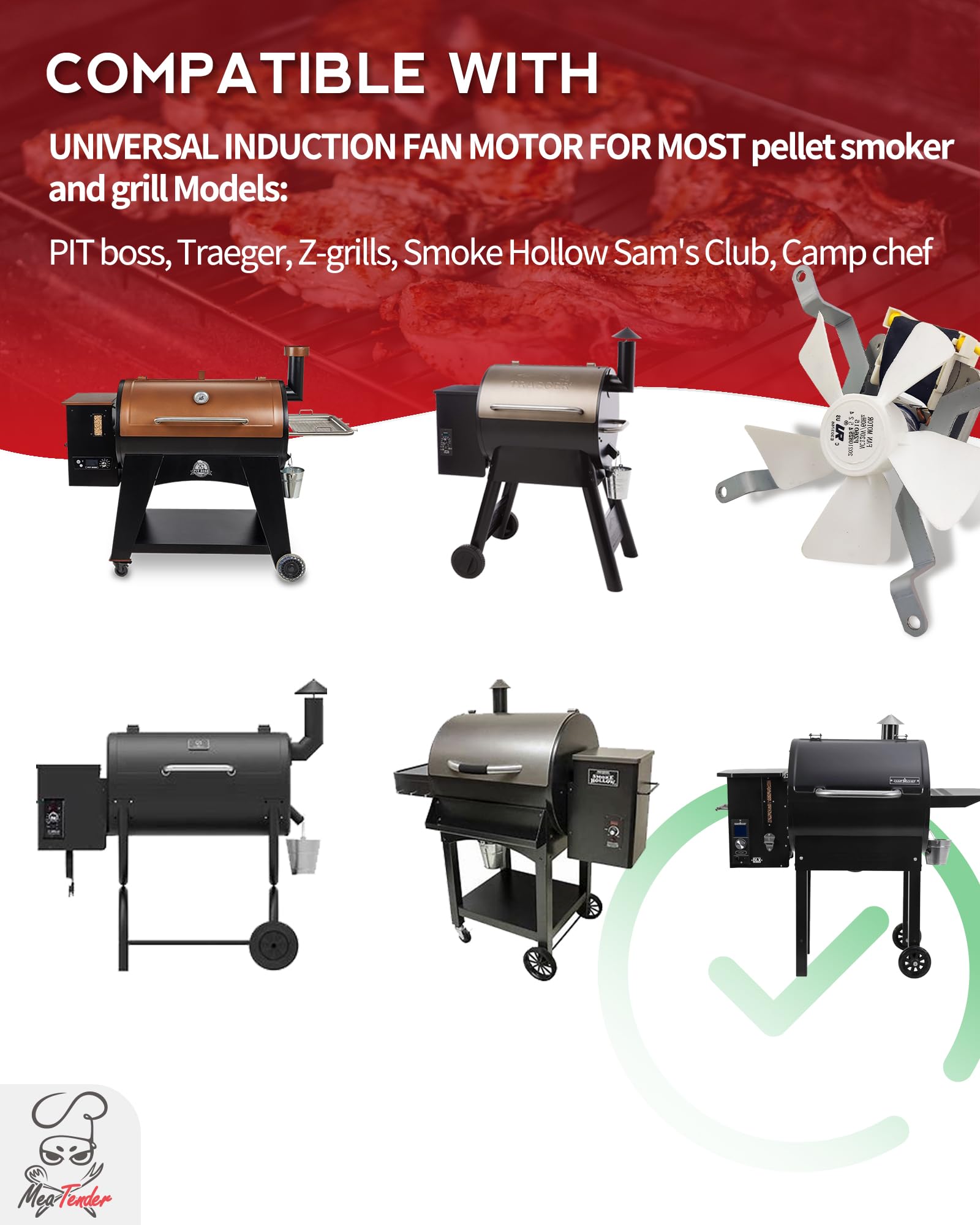 Pit Boss Auger Motor Fan Blade For Traeger® Pellet Grills