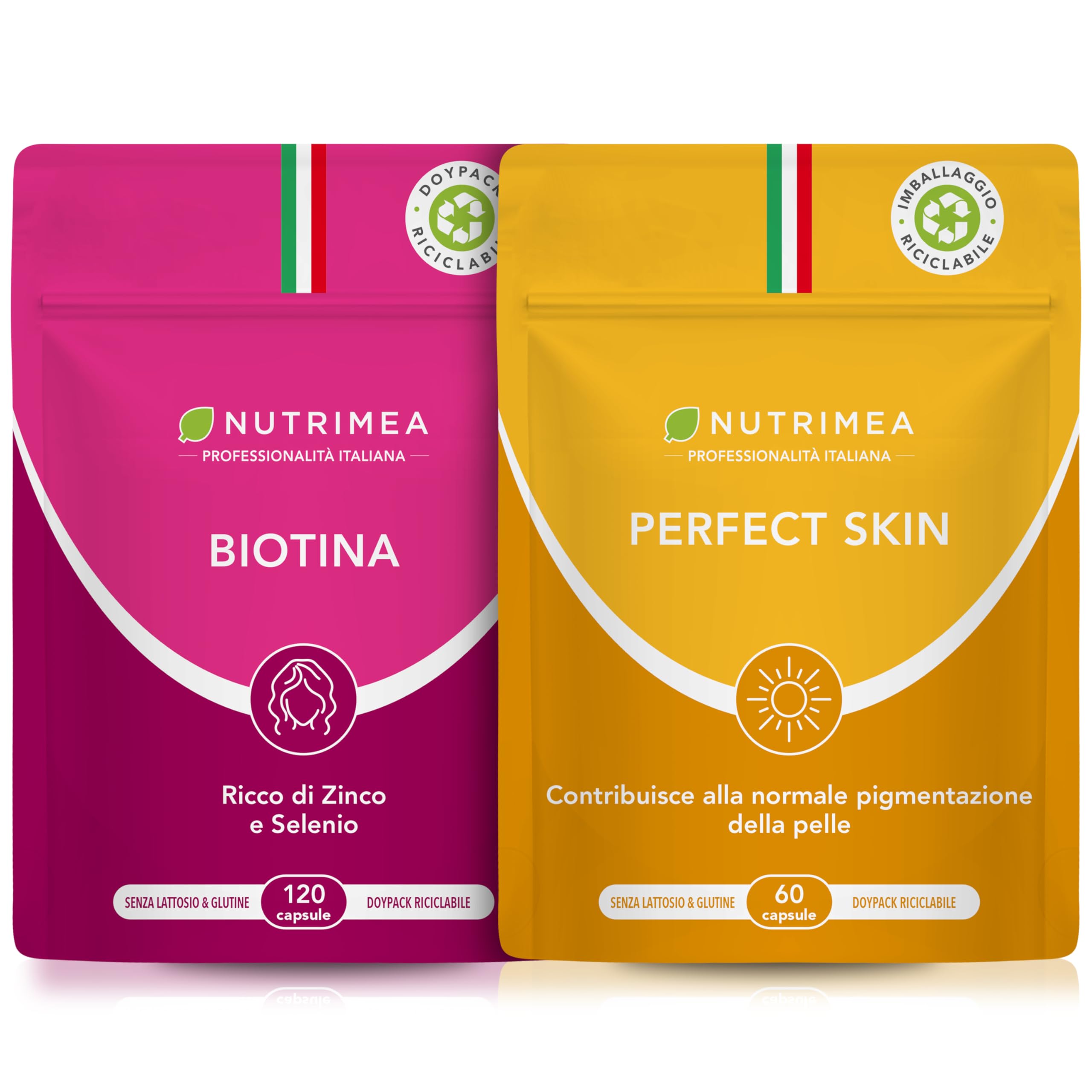 Pack Abbronzatura & Bellezza | Biotina + Perfect Skin | Pelle, Capelli e Unghie | Nutrimea