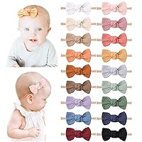 Vista 9 de Niceye Lazos y Diademas para Bebé Niña, Cintas Elásticas de Nailon para el Cabello para Recién Nacidos, Bebés, Niños Pequeños - Accesorios