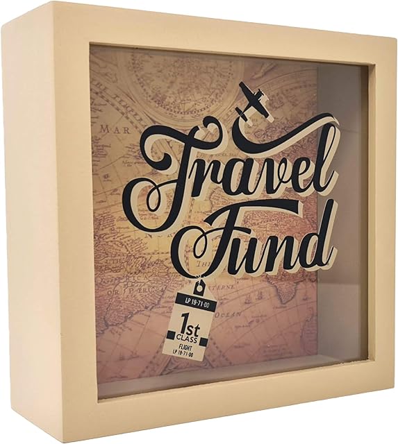 Deep Box Frame Money Box - Travel Fund