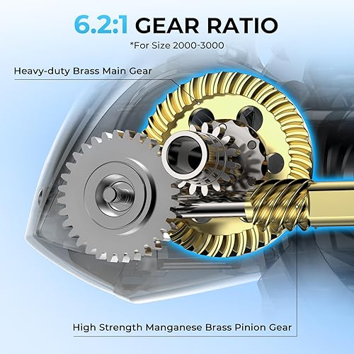 Miniatura 4 de KastKing MegaJaws Elite Spinning Fishing Reel - 6.2:1/5.2:1 Gear Ratio Fishing Reel, 39.5Lbs Max Drag, Ultra Lightweight & Powerful, 10+1 Stainless