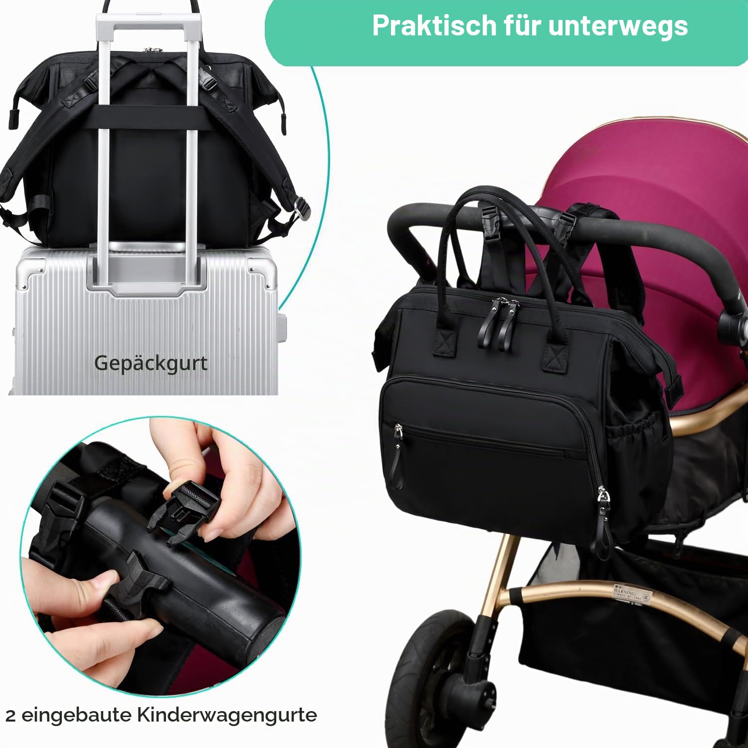 LORADI Damen Wickelrucksack