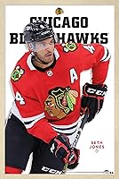 Vista 5 de Trends International NHL Chicago Blackhawks - Póster de pared de la serie 23 de Seth Jones, 22.4 pulgadas de largo x 14.7 W, versión premium sin