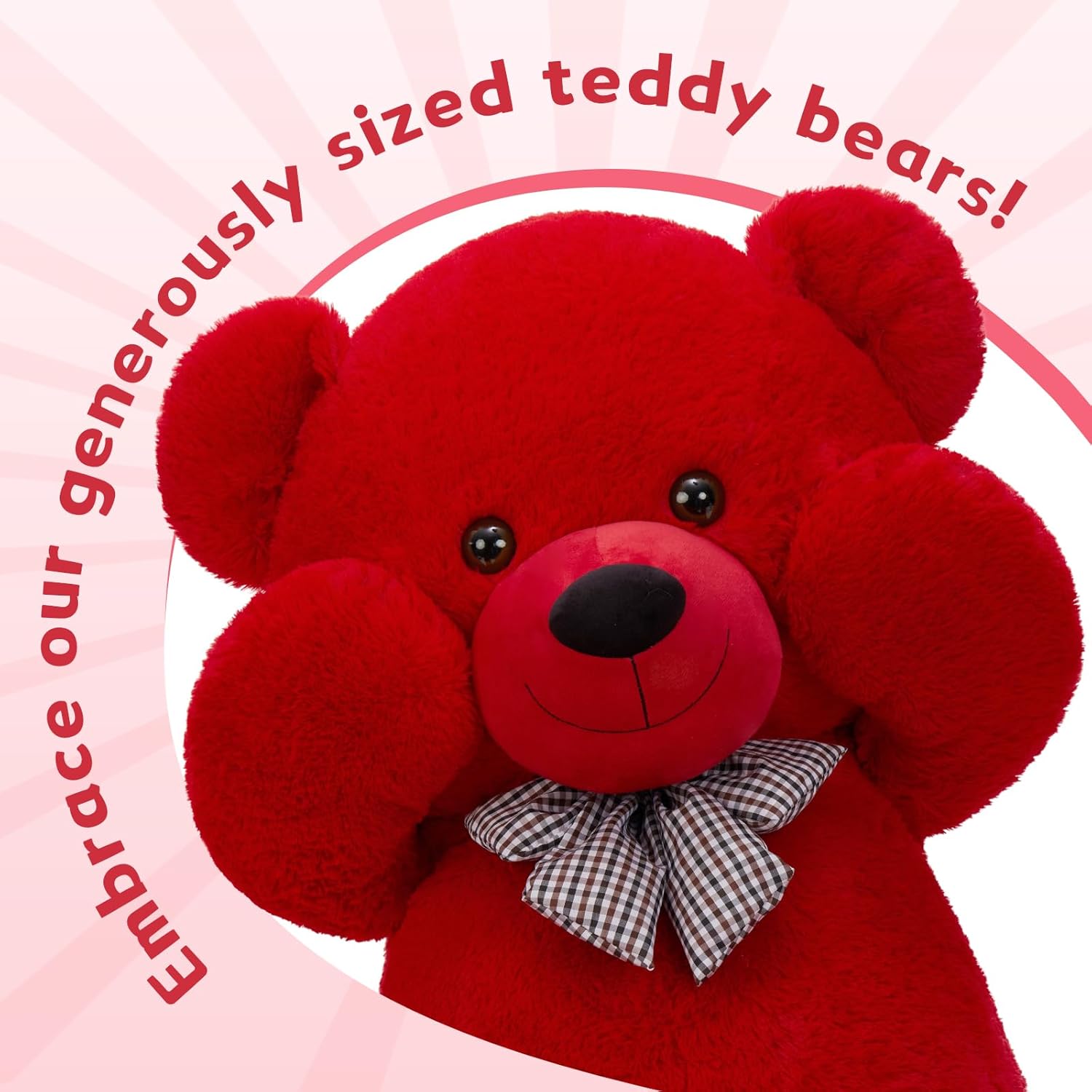 MaoGoLan Giant Teddy Bear Stuffed Animal,47 Inch Red Plush Gift image 2