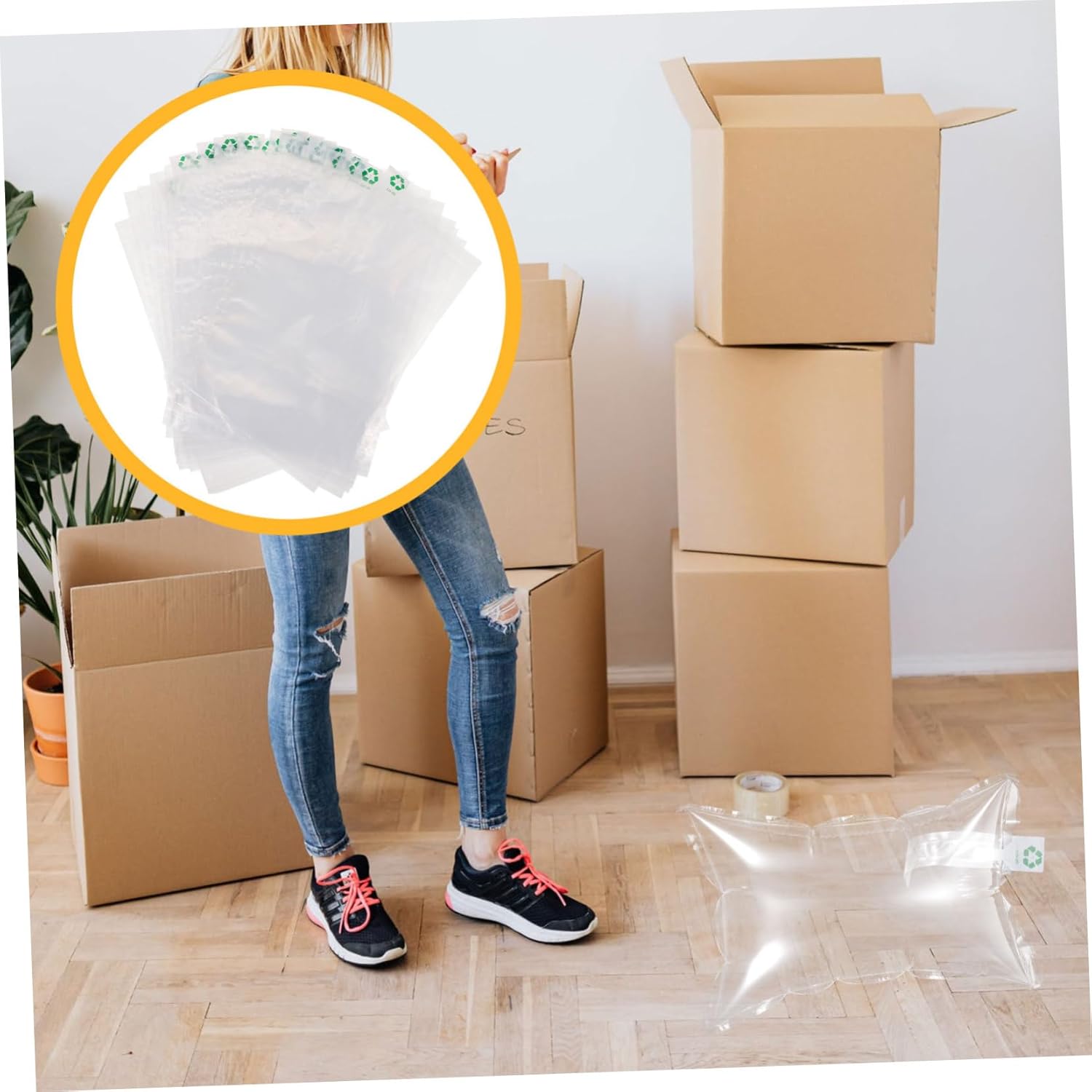 DOITOOL 100pcs Packaging Bag for Shipping and Inflatable - for Fragile Items Lightweight Fillers for Boxes Bags and